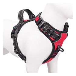 PHOEPET No Pull Dog Harness Medium Reflective  Adjustable