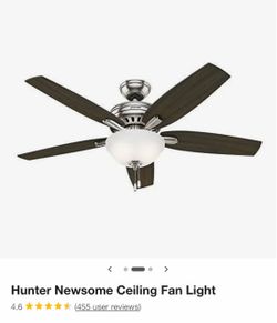 5-Blade Ceiling Fan with Light Kit and Instruction Book