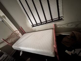 Pink twin size bed