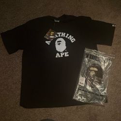 Bape Shirt  Color Black /White  Size XL