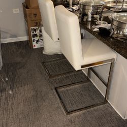Two white Counter Top chairs 