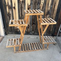Wooden Multi-Tier Plant Stand