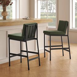 1005-SOG  Odelia Counter Stools, Kitchen Counter Height Stool Chair with Backrest, Footrest, Sturdy BIFMA-Certified Rust-Free Metal Frame, Removable C