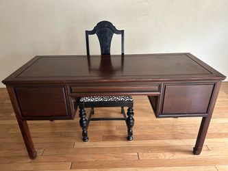 Handmade solid mahogany wood executive desk withb5 drawers