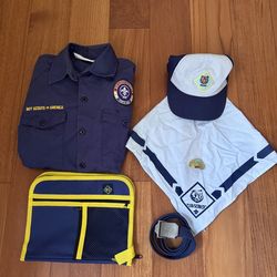 Boy Scouts BEAR Uniform shirt hat neckerchief belt