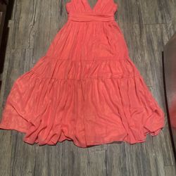 Coral Color Dress 
