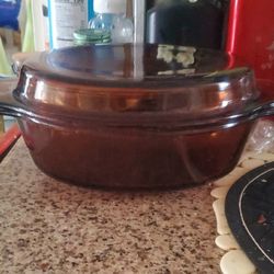 Anchor Hocking Brown Glass Casserole Dish with Lid