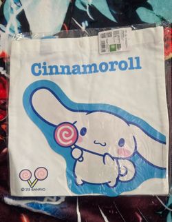Sanrio Cinnamoroll Canvas Tote Bag with pocket