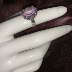 Kabana Sterling & Amethyst Ring, size 5