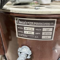Omar’s Filtration System Dust Collector