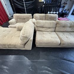 Brown cloud couch set 