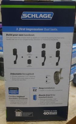 New Schlage Camelot Entry Door Handle with Georgian Door Knob FE285 CAM 716 GEO. F(contact info removed)7.