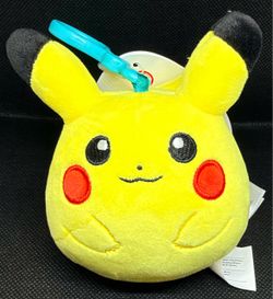 Pikachu Squishmellows Clip-On Keychain Brand New