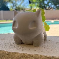 Concrete Bulbasaur Planter (plant not Included)