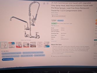 Commercial sink faucet