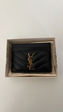YSL Saint Laurent Monogram Quilted Leather Card Holder