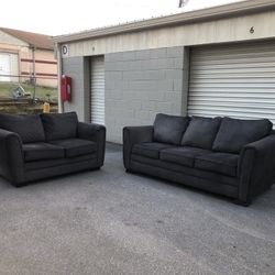 Black Couch And Love Seat