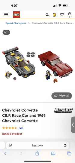Lego Speed Champions Chevrolet Race Car And Corvette