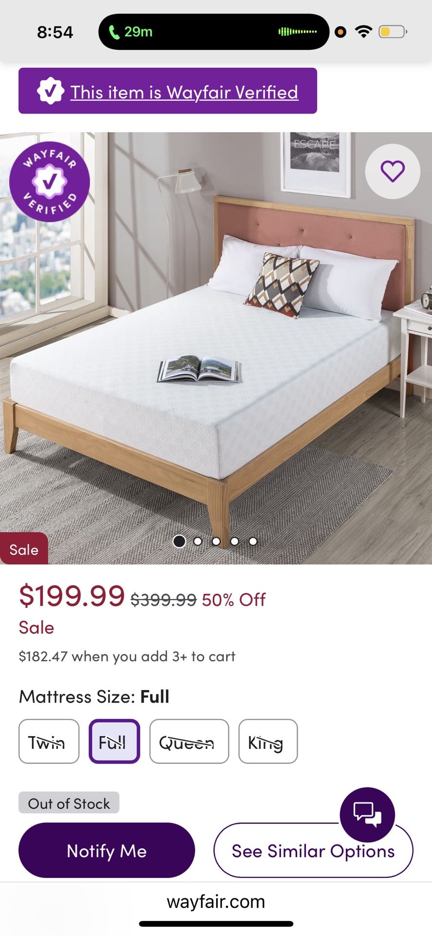 Memory Foam Cooling Gel mattress