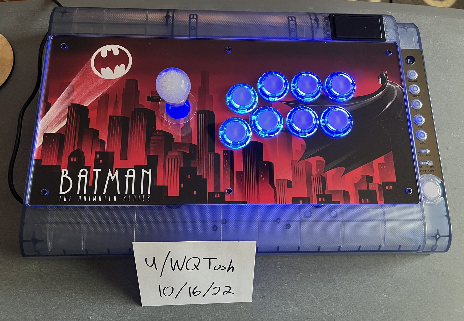 Qanba Crystal Arcade Stick For PS4/PS5 w/ Custom Artwork