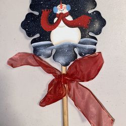Snowman Merry Christmas Yard Decoration Garden Stake