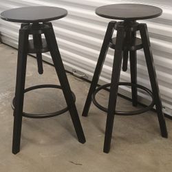 Ikea-black round - spin lower elevation bar stools