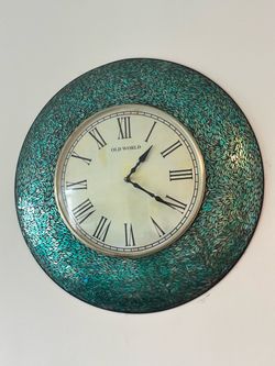 Old World Mosaic Wall Clock