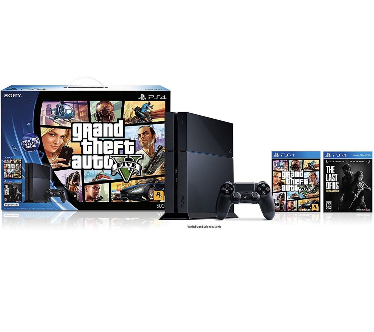 PlayStation Bundle Grand Theft Auto V and The Last of Us Remastered