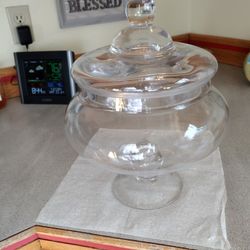 Clear Glass Apothecary Jar with Cute Shape