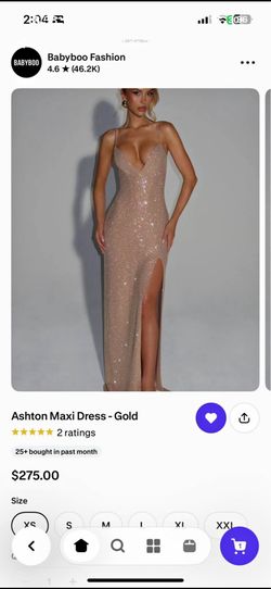 Gold baby boo maxi dress