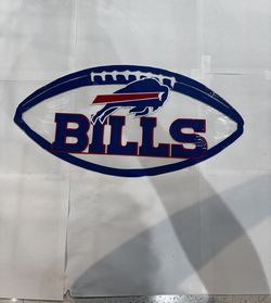 Football Bills Colorful Metal Sign 9x18 18 Gauge Steel Wall Decor