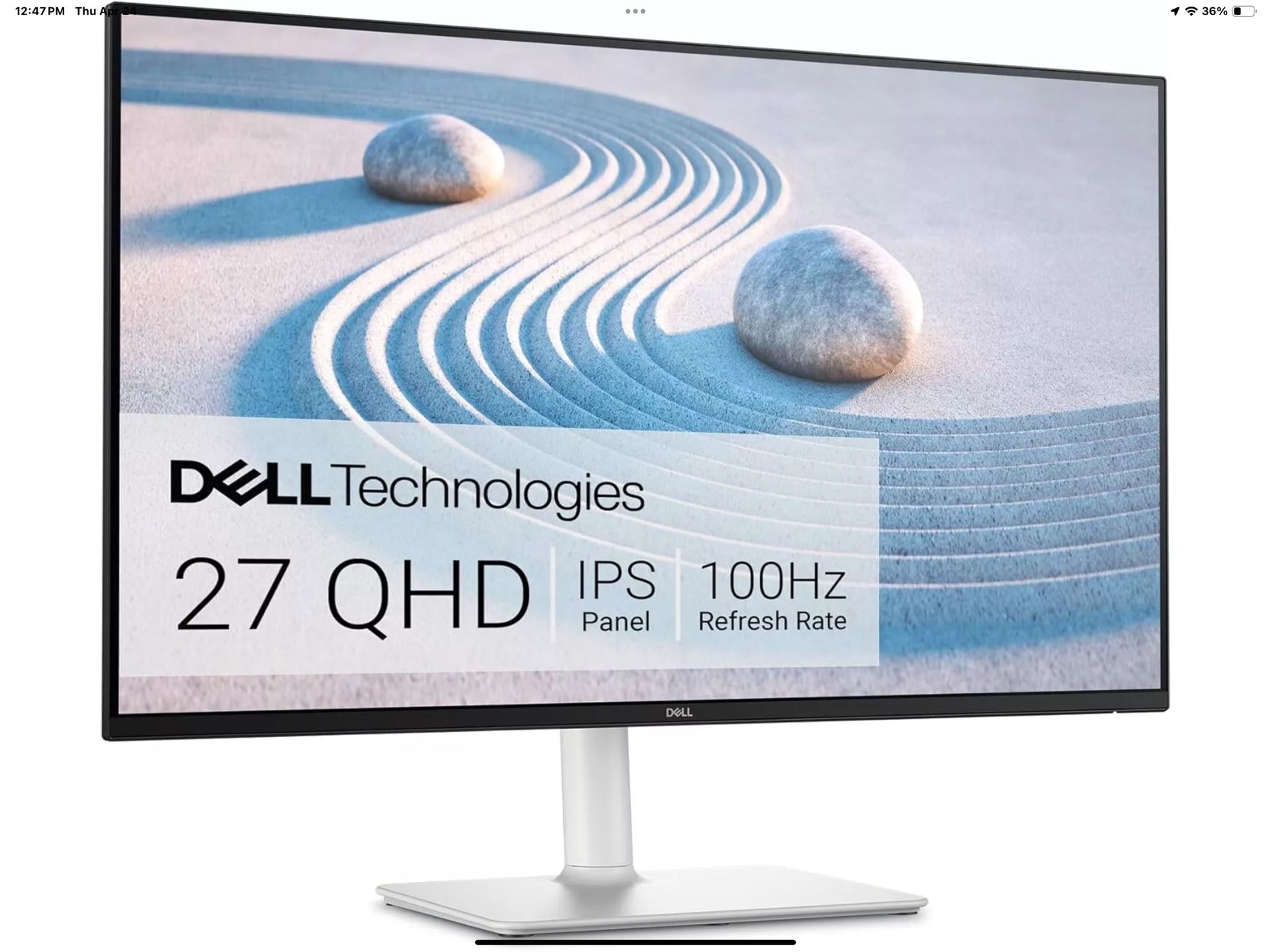 Dell 27 Inch Monitor S2725HS 100Hz White Built-in Speakers Brand New Sealed.