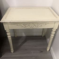 Wood  Antique Table Beige Color . It Can Be Used As A Coffe Table