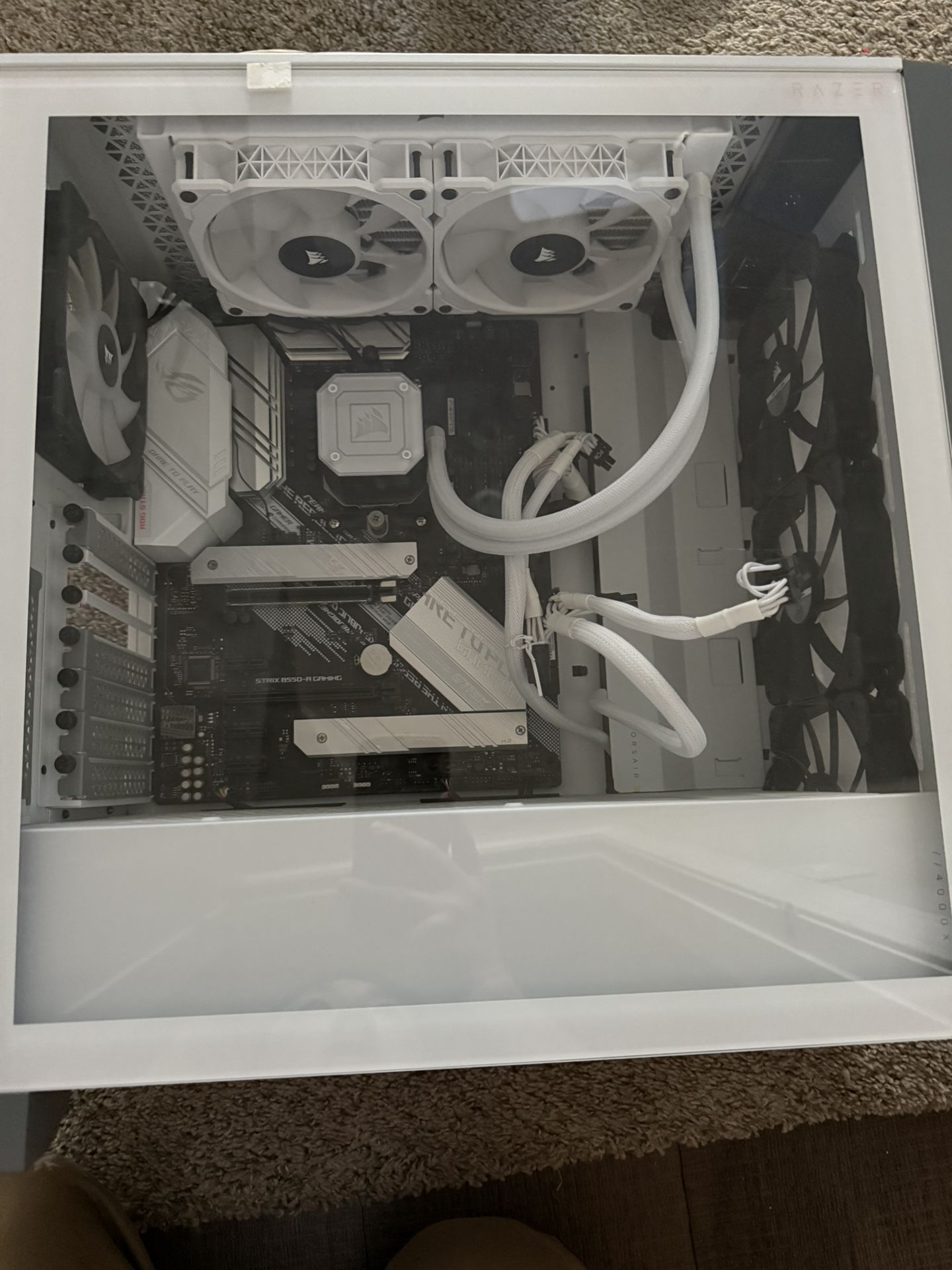 PC case + 5600x + iCue 240mm AIO + B550