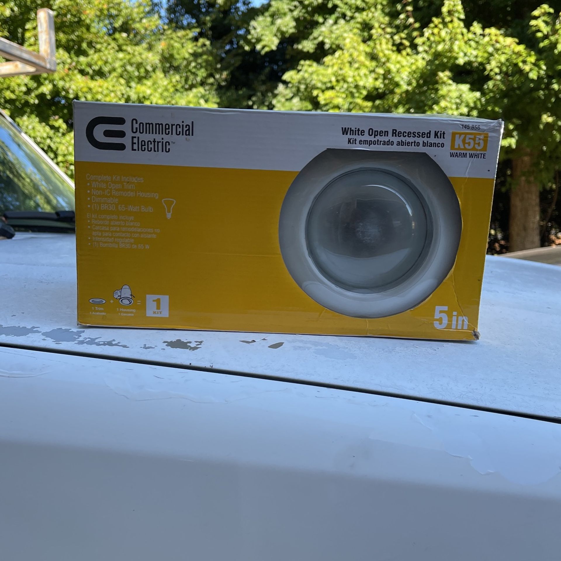 Commercial Electric White Open Recessed Kit