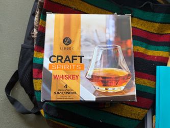 Libbey Craft Spirits Whiskey Glasses NEVER USED