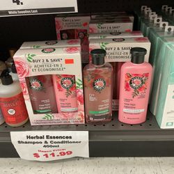 Herbal Essences Shampoo & Conditioner 2 Pack Smooth Lise Rose Hips Eglantine