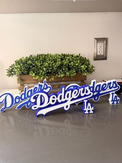 LA Dodgers desk display signs