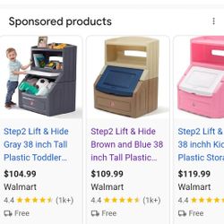 Step 2 Lift & Hide Red Storage Container For Kids 