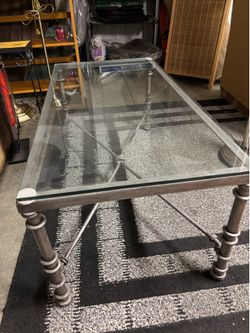 Glass coffee table
