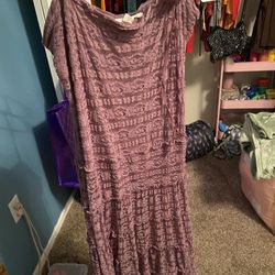 Vintage Purple Lace Dress