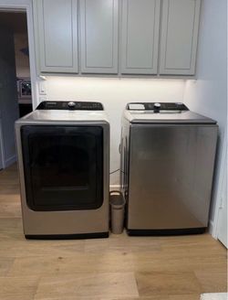 Samsung Washer & Dryer Set - Champagne/Stainless Finish
