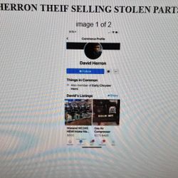 David Herron Thief Selling Stolen Parts $$$ Reward Hemi Hot RAT ROD Chevy Ford