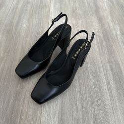 Anne Klein iFlex Black Block Heeled Shoes