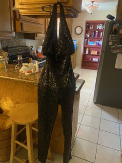 Pant Romper With Sequence 