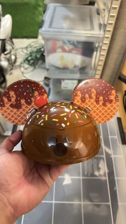 🍦 Disneyland Mickey Sundae Popcorn Bucket – Ice Cream Waffle Ear Container