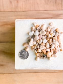 Premium Decorative Stone & River Rock (1/8” to 4”) – White & Tan