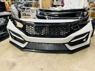 2016-2021 HONDA CIVIC FRONT BUMPER TYPE R CONVERSION PAINTED PEAR WHITE NEW IN STOCK FIT SEDAN COUPE HATCHBACK
