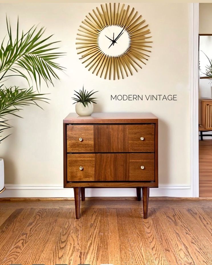 Small Mid-century Modern Nightstand 