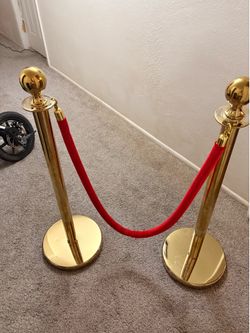Movie night party line red carpet decorated rations barrier